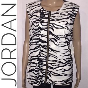 Animal Print Plus Size Faux Fur Vest